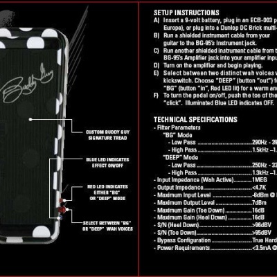 Dunlop BG-95 Buddy Guy Signature Guitar Effect