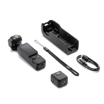 Conjunto acessórios câmara preta com ecrã e acessórios variados