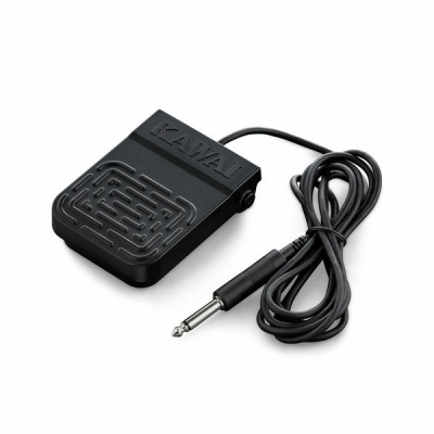 Pedal preto Kawai com cabo e ficha jack