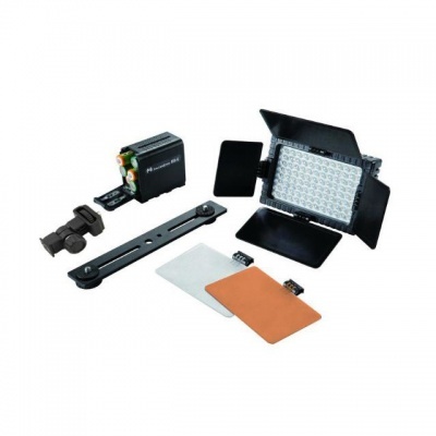 Falcon Eyes LED Lamp Set Dimbaar DV-96V-K1 op Batteryj