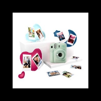 Instax Mini 12 Mint Verde Instant Camera + Film Instax Mini 10pc. + 3 Porta-fotos Instax Mini 12 Mint Verde Instant Camera + Film Instax Mini 10pc. + 3 Porta-fotos