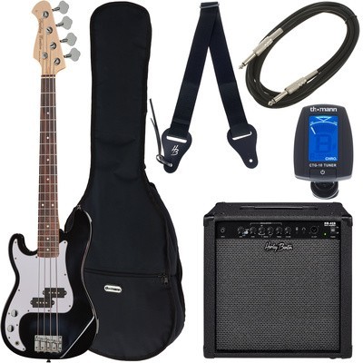 Harley Benton PB-Shorty LH BK Std. Set 2