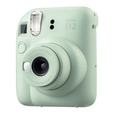 Câmara fotográfica instantânea verde menta Instax Mini 12