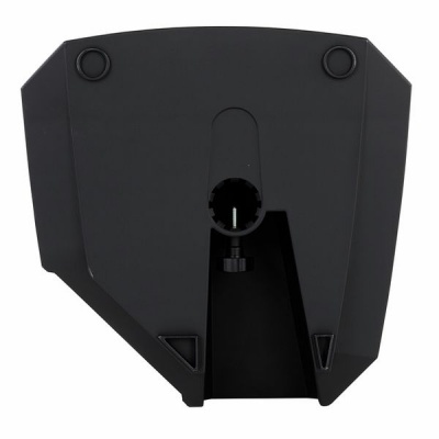 Base ou suporte plástico preto trapezoidal com encaixe circular