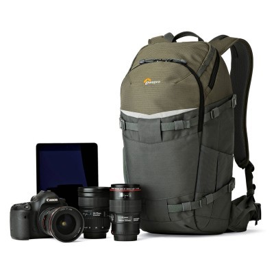 Lowepro Flipside Trek BP 350 AW Cinza / Verde Escuro