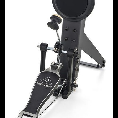 Pedal de bateria eletrónica Behringer preto e cinza com almofada emborrachada