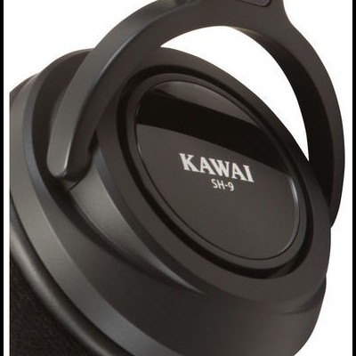 Fone de ouvido KAWAI SH-9 preto com almofadas de veludo e detalhe em plástico fosco