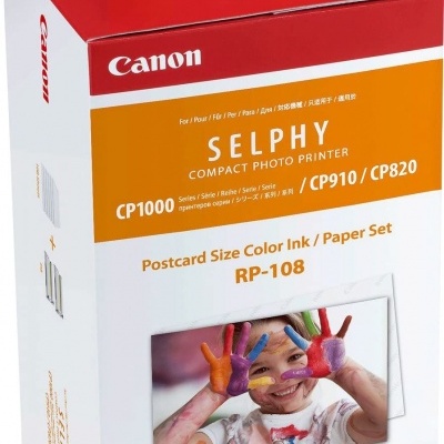 Conjunto de sortimento de papel / tinta colorida de alta capacidade Canon RP-108IP
