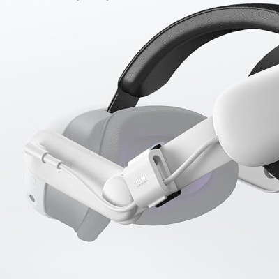 KIWI correia com bateria de 6400mAh compatível com Meta Quest 3S/Quest 3