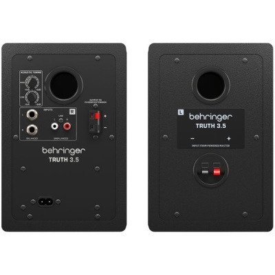 Colunas de áudio Behringer TRUTH 3.5 pretas com conectores áudio