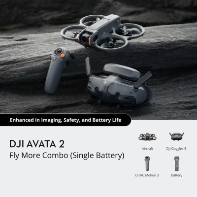 DJI Avata 2 Fly More Combo (Bateria Única)