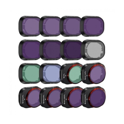 Filtros para lentes em várias cores e formatos com moldura preta