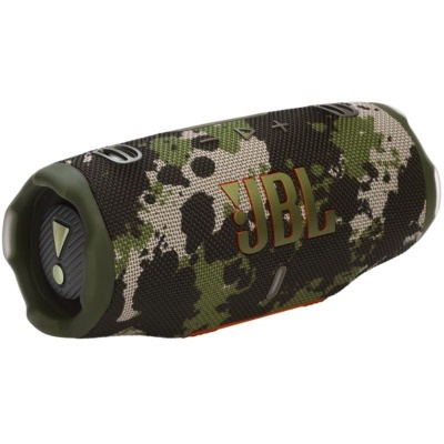 Coluna portátil JBL camuflada verde, preta e bege