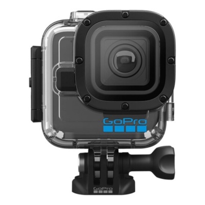 Câmara de ação GoPro em caixa impermeável transparente e preta