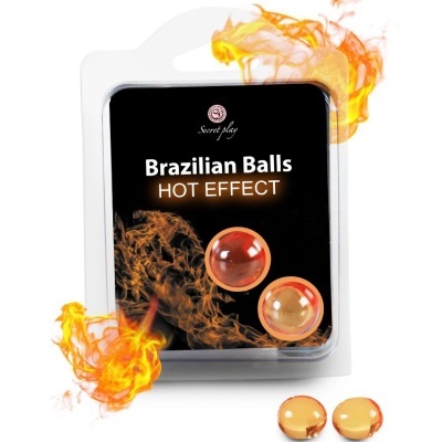 Embalagem com bolas transparentes efeito fogo Brazilian Balls