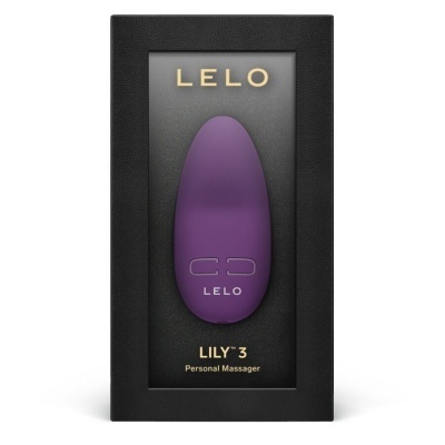 Massajador pessoal LELO LILY 3 roxo em embalagem preta