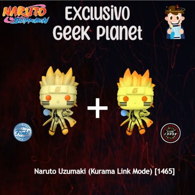 FUNKO POP Bundle Chase Naruto - Naruto Uzumaki (Kurama Link Mode) [1465] Special Edition Exclusivo Geek Planet