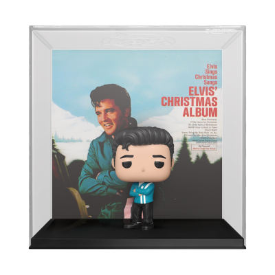 Figura Funko Pop de Elvis Presley com capa do álbum de Natal