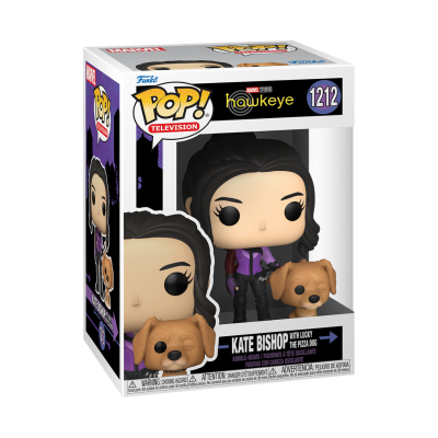 Funko POP Marvel: Hawkeye - Kate Bishop w/Lucky the Pizza Dog [1212]