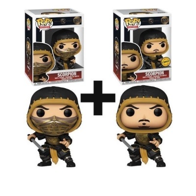 Funko POP Mortal Kombat - Scorpion Bundle Chase ( Comum + Chase) [1055]