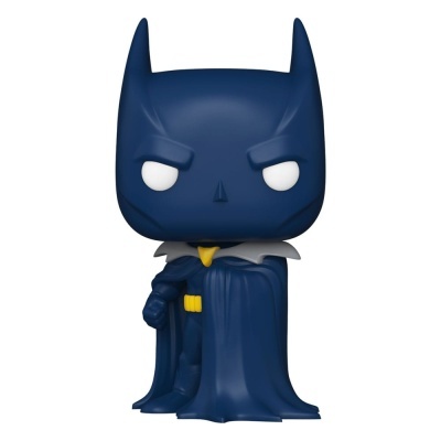 Figura Funko Pop do Batman em máscara e capa azul escura