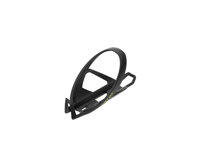 Suporte para garrafa de bicicleta preto com logo verde