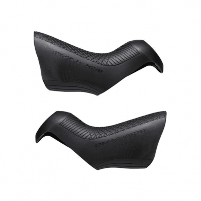 Par de punhos pretos para guiador de bicicleta com textura e marca SCHWALBE.