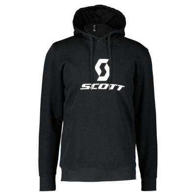 Camisola preta com capuz e logo branco SCOTT
