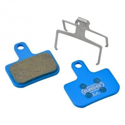 Pastilhas de travão azuis para bicicleta com texto ELVEDES 6A