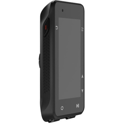 Dispositivo eletrónico preto com ecrã tátil e botões