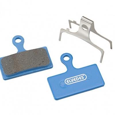 pastilhas de travão para bicicleta azuis com suporte metálico