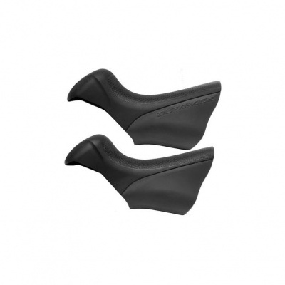 Par de punhos de bicicleta pretos ergonómicos