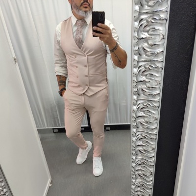 Fato slim ,cor Rosa nude  rf 31