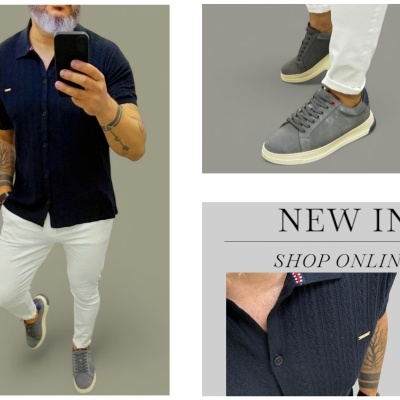 Camisa tricô ,azul marinho