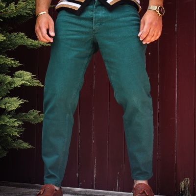 CALÇAS TAPERED VERDE