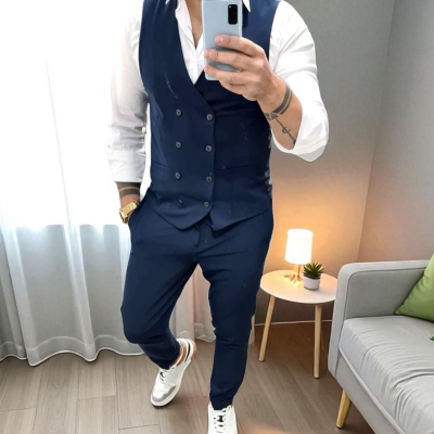 Fato slim ,cor azul   rf 34