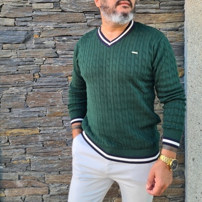 Camisola tricô ,verde