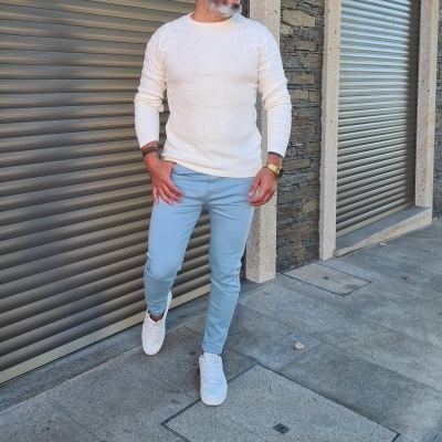 Camisola tricô branca