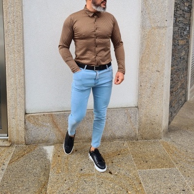 Camisa de malha com elasticidade