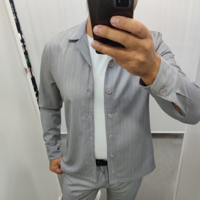 Camisa casaco, de tecido