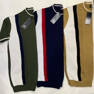 T shirt tricô camel