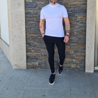 Camisola meia gola branca