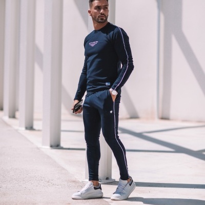 Fato de treino slim fit azul escuro