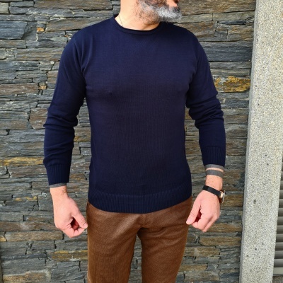 Camisola tricô ,azul marinho