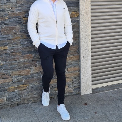 Casaco tricô ,perola