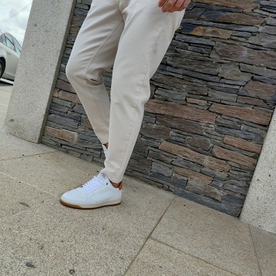 CALÇAS TAPERED BEGE