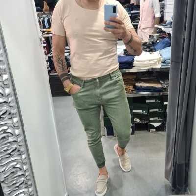 Calça ganga slim fit curta