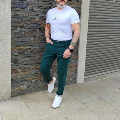 CALÇAS TAPERED VERDE