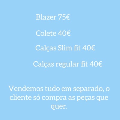 Fato slim fit azul rf 17
