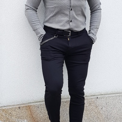 Camisa em malha slim fit